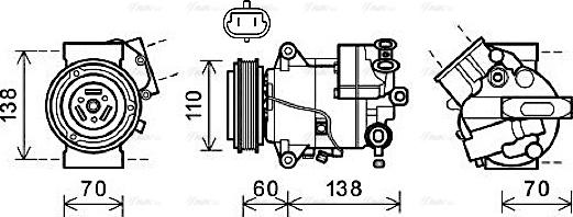 AVA OLAK607 - Compressore, Climatizzatore www.autoricambi360.it