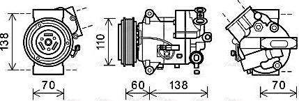 AVA OLAK616 - Compressore, Climatizzatore www.autoricambi360.it