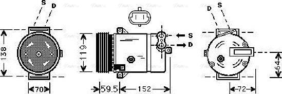 AVA OLAK318 - Compressore, Climatizzatore www.autoricambi360.it