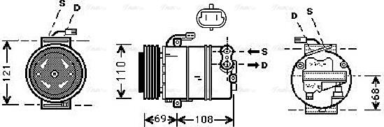 AVA OLAK317 - Compressore, Climatizzatore www.autoricambi360.it