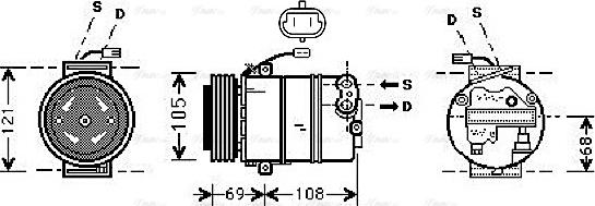 AVA OLAK373 - Compressore, Climatizzatore www.autoricambi360.it