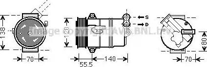 AVA OL K498 - Compressore, Climatizzatore www.autoricambi360.it