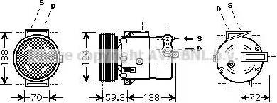 AVA OL K413 - Compressore, Climatizzatore www.autoricambi360.it