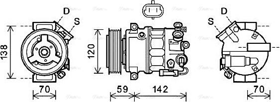 AVA OLK578 - Compressore, Climatizzatore www.autoricambi360.it
