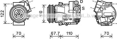 AVA OLK608 - Compressore, Climatizzatore www.autoricambi360.it