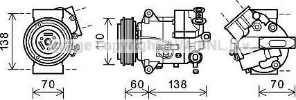 AVA OLK616 - Compressore, Climatizzatore www.autoricambi360.it