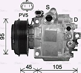 AVA OLK734 - Compressore, Climatizzatore www.autoricambi360.it
