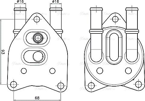 AVA PE3432 - Radiatore olio, Cambio automatico www.autoricambi360.it