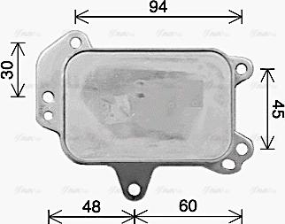 AVA PE3424 - Radiatore olio, Olio motore www.autoricambi360.it