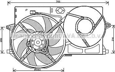 AVA PE 7540 - Ventola, Raffreddamento motore www.autoricambi360.it