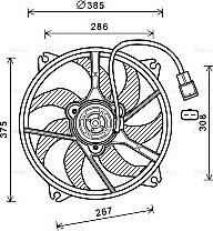 AVA PE7556 - Ventola, Raffreddamento motore www.autoricambi360.it