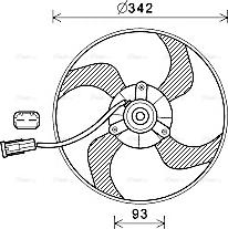 AVA PE7557 - Ventola, Raffreddamento motore www.autoricambi360.it