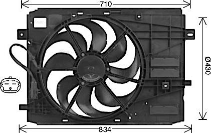 AVA PE7561 - Ventola, Raffreddamento motore www.autoricambi360.it