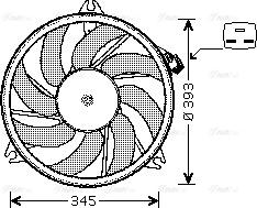 AVA PE 7525 - Ventola, Raffreddamento motore www.autoricambi360.it