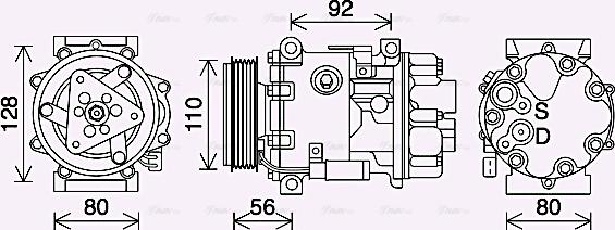 AVA PEK415 - Compressore, Climatizzatore www.autoricambi360.it