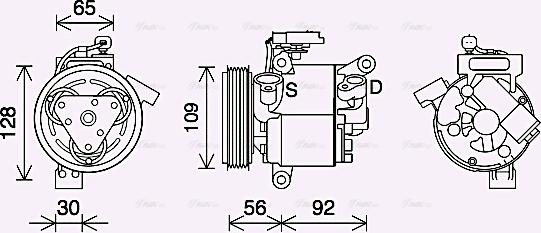 AVA PEK410 - Compressore, Climatizzatore www.autoricambi360.it