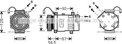 AVA PE K036 - Compressore, Climatizzatore www.autoricambi360.it