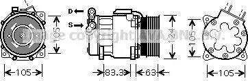AVA PE K306 - Compressore, Climatizzatore www.autoricambi360.it