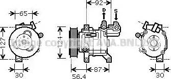 AVA PE K318 - Compressore, Climatizzatore www.autoricambi360.it