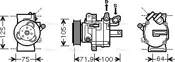 AVA PE K317 - Compressore, Climatizzatore www.autoricambi360.it