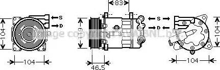 AVA PE K325 - Compressore, Climatizzatore www.autoricambi360.it