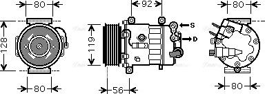 AVA PE K320 - Compressore, Climatizzatore www.autoricambi360.it