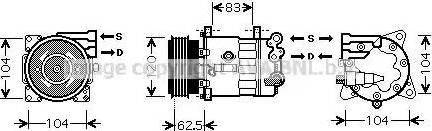 AVA PE K321 - Compressore, Climatizzatore www.autoricambi360.it