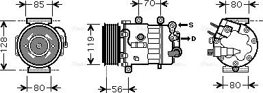 AVA PEK322 - Compressore, Climatizzatore www.autoricambi360.it