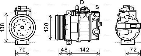 AVA PRAK064 - Compressore, Climatizzatore www.autoricambi360.it