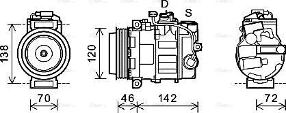 AVA PRAK074 - Compressore, Climatizzatore www.autoricambi360.it