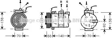 AVA PR K040 - Compressore, Climatizzatore www.autoricambi360.it
