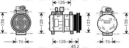 AVA PR K035 - Compressore, Climatizzatore www.autoricambi360.it