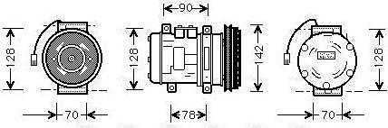 AVA PR K029 - Compressore, Climatizzatore www.autoricambi360.it