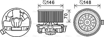 AVA RT8575 - Ventilatore abitacolo www.autoricambi360.it