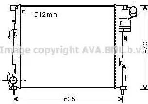 AVA RT 2427 - Radiatore, Raffreddamento motore www.autoricambi360.it