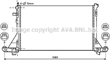 AVA RT2644 - Radiatore, Raffreddamento motore www.autoricambi360.it