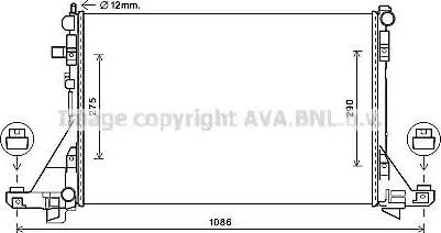 AVA RT2605 - Radiatore, Raffreddamento motore www.autoricambi360.it