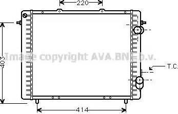 AVA RT2159 - Radiatore, Raffreddamento motore www.autoricambi360.it