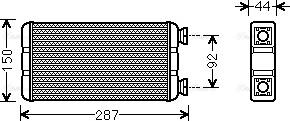 AVA RTA6457 - Scambiatore calore, Riscaldamento abitacolo www.autoricambi360.it