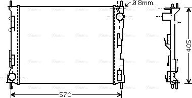 AVA RTA2374 - Radiatore, Raffreddamento motore www.autoricambi360.it