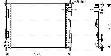 AVA RTA2375 - Radiatore, Raffreddamento motore www.autoricambi360.it