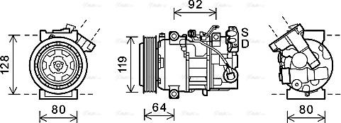 AVA RTAK492 - Compressore, Climatizzatore www.autoricambi360.it
