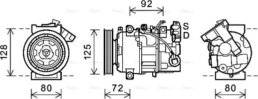 AVA RTAK489 - Compressore, Climatizzatore www.autoricambi360.it