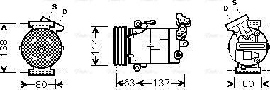 AVA RTAK437 - Compressore, Climatizzatore www.autoricambi360.it