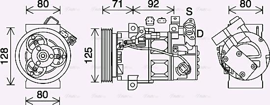 AVA RTAK636 - Compressore, Climatizzatore www.autoricambi360.it