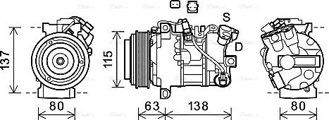 AVA RTAK630 - Compressore, Climatizzatore www.autoricambi360.it