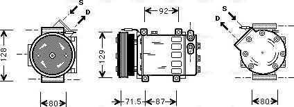 AVA RTAK281 - Compressore, Climatizzatore www.autoricambi360.it