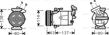 AVA RT K437 - Compressore, Climatizzatore www.autoricambi360.it