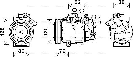 AVA RTK628 - Compressore, Climatizzatore www.autoricambi360.it