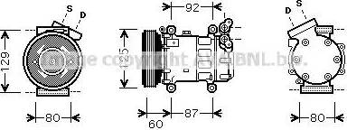 AVA RT K080 - Compressore, Climatizzatore www.autoricambi360.it